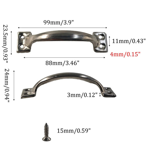 12 Pack 4 Inch Vintage Bow Cabinet Pulls In Silver For Barn Doors Dressers And Kitchen Cupboards With 48 Mounting Screws 99mm Length.
