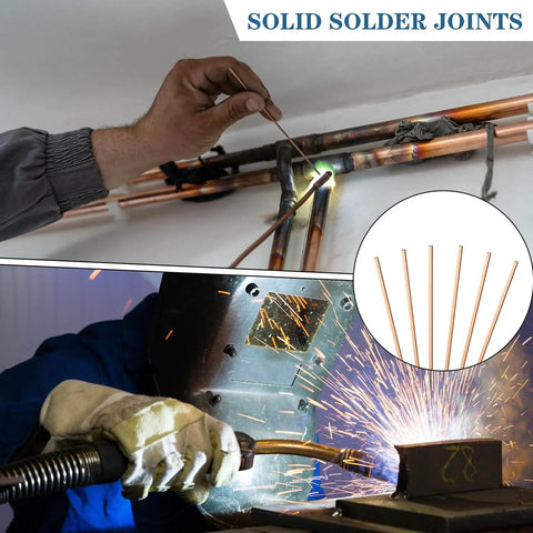 40 Pack Fifteen Percent Silver Brazing Rods For Phos Copper Brazing Alloys AWS BCup 5 used in HVAC soldering scene