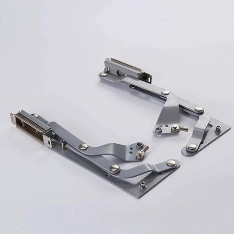 Lift Up Mechanism Support Vertical Swing Lifting Stay Strut Hydraulic Cylinder for Kitchen Cabinet Door Flap Up Support Hinge Silver