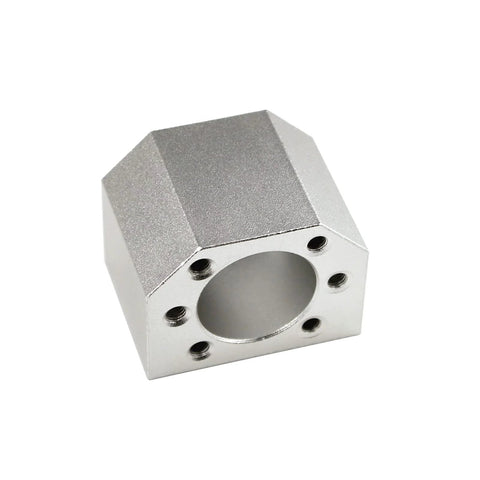 DSG16H Nut Housing Seat Ball Screw Mount Bracket Holder 28mm Dia for SFU1605 CNC Machine Parts, Silver, front view