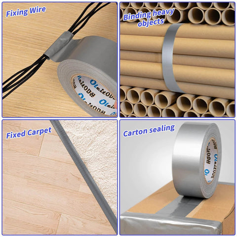 Bulk 48 Pack Silver Heavy Duty Go To Everyday Tough Duct Tape 2 Inch By 30 Yard Rolls Total 1440 Yards All Weather Waterproof for various repairs