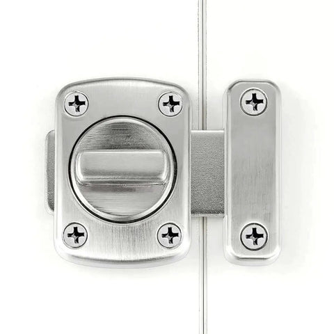 Brushed Silver Rotate Bolt Gate Latches Kit For Doors Cabinets Windows And Pet Doors, scratch resistant, antique style zinc alloy latch