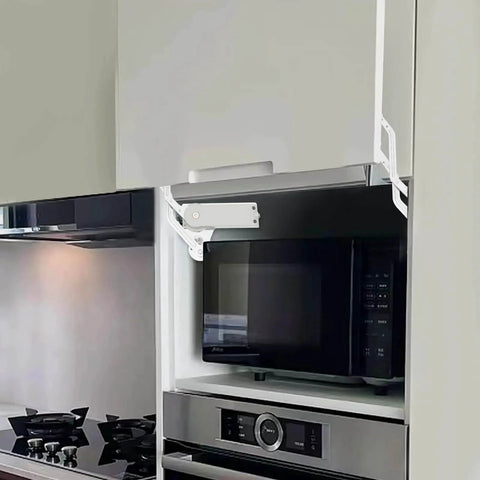 Kitchen cabinet with lifting door, showing Cabinet Door Hinges Set Folding Lift up Top Table Vertical Swing Lift Up Stay Pneumatic Arm.