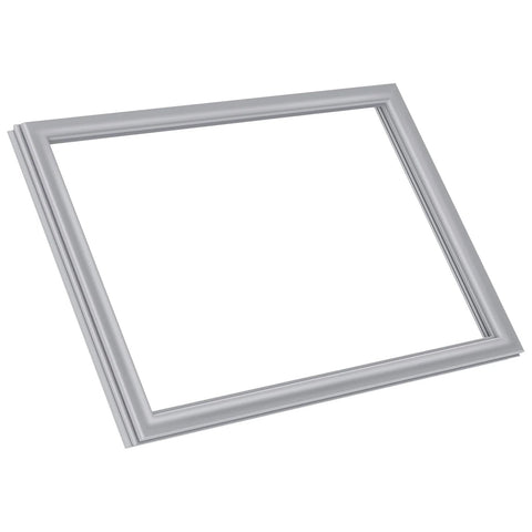 Freezer door gasket frame, gray, rectangular with sealing lip for refrigerator