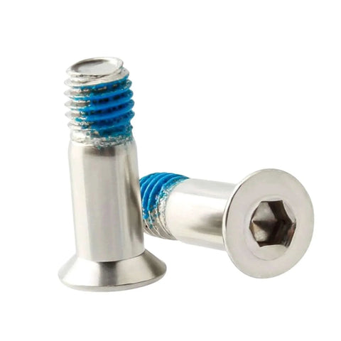 Close-up of 2Pcs Silver Wheel Pulley Bolt, Rear Derailleur Pulley Bolt Anti Screws Fasteners for road bike replacement parts.