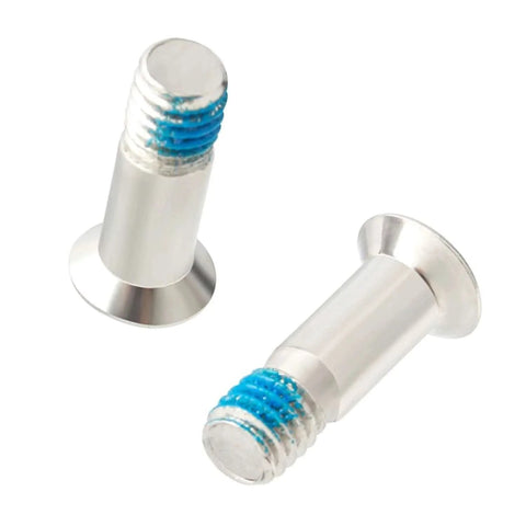 2Pcs Silver Wheel Pulley Bolt, Rear Derailleur Pulley Bolt Anti Screws Fasteners showing blue anti-loosening threads