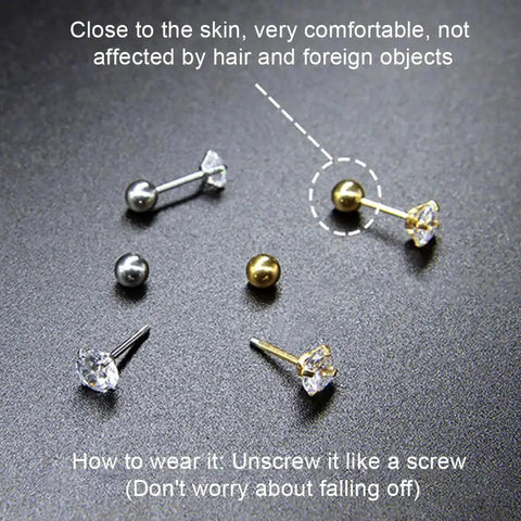 925 Sterling Silver Screw Ball Backings For Earrings 3 To 4 Mm Round Ball Earring Stoppers Hypoallergenic Display