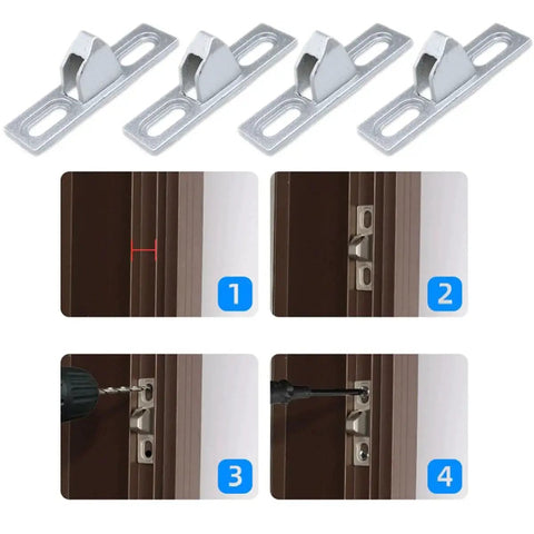 Sliding Glass Door Lock 2.4 By 0.65 By 0.76 Inch With Mounting Screws Silver Latch Replacement For All Patio Doors installation steps.