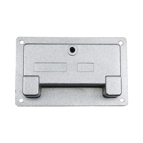 Zinc Alloy Recessed Pull Handle For Cabinets And Equipment Slim Flush Lift Door Handle 4.37 By 2.74 Inches Sand Chrome Plated
