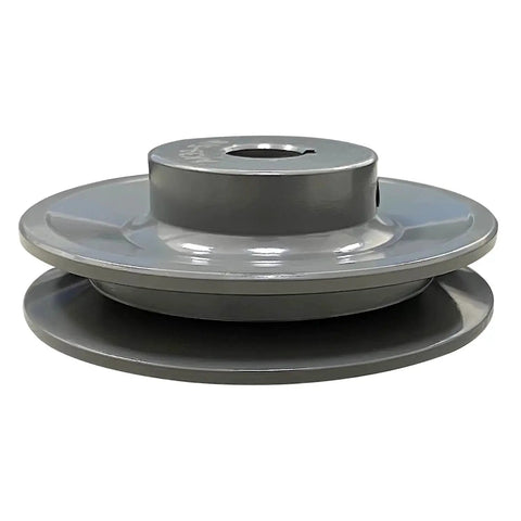 Single Groove V Belt Pulley Three Point Seven Five Inch Outside Diameter Grey Cast Iron Fixed Bore For Five Eighth Inch Shaft A Belt Section 4L Compatible V Belt Sheave Durable Corrosion Resistant For Heavy Duty Shop Use.