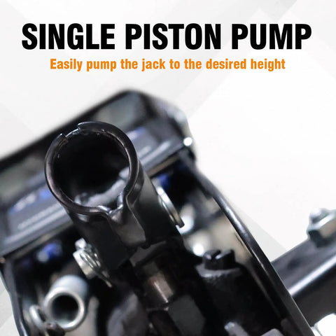 Single piston pump section of Heavy Duty 2 Ton Low Profile Floor Jack With Wheels For Quick Lifts And Stable Support For Sedans SUVs