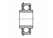 Diagram of MRC WC87016 Felt Seal Replacement Bearing, Single Row Radial Ball Bearing 16 Mm ID x 35 Mm OD With Metal Enclosure And Felt Seal