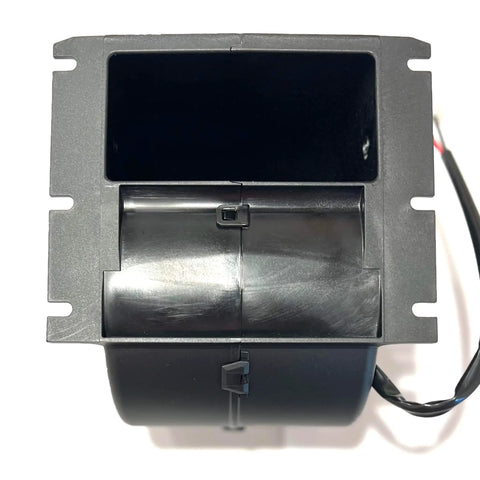 Front view of High Performance 335 CFM Single Wheel Centrifugal Blower For 12 Volt HVAC And Rear Air Circulation In Vans And RVs With Beast Power By SPAL 30003542 023 A70 74D