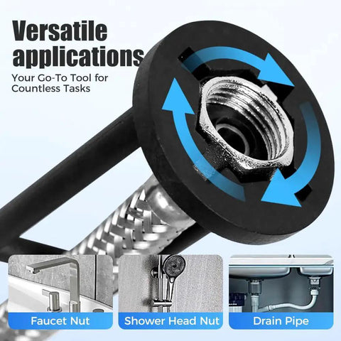 Detailed view of the 2 Pack Multifunctional Sink Wrench Set For Tight Spaces, highlighting its faucet nut and versatile applications.