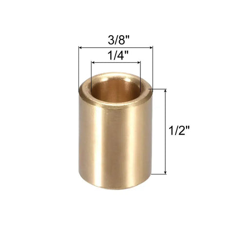 Self Lubricating Sintered Bronze Bearing Sleeve 0.25 Inch Bore 0.375 Inch OD 0.5 Inch Length for machinery use