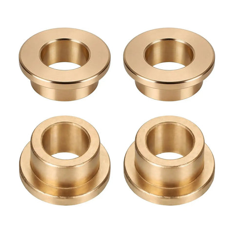 Pro Grade Heavy Duty Flange Sleeve Bearings Pack For Smooth Motion And Quiet Operation, Self Lubricating Sintered Bronze Bushings, 4 Piece Set