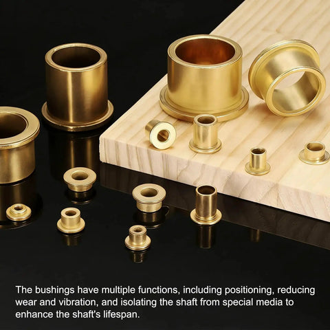 Pro Grade Heavy Duty Flange Sleeve Bearings Pack For Smooth Motion And Quiet Operation, Self Lubricating Sintered Bronze Bushings