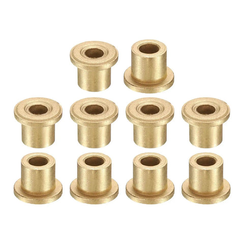 10 Pcs Flange Sleeve Bearings with 5mm bore, 9mm OD, 10mm length, 13mm flange diameter, self lubricating sintered bronze bushings for DIY projects