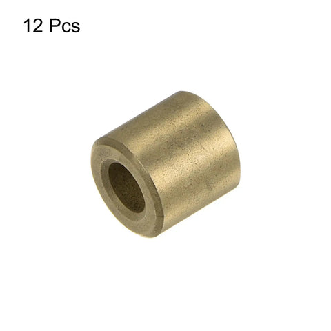 12 Pieces Sleeve Bearings 4mm Bore, 8mm Outer Diameter, 8mm Length, Self Lubricating Sintered Bronze Bushings, Maintenance Free