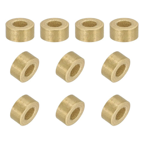 30 Pieces Sintered Bronze Sleeve Bearings With 4mm Bore 8mm Outer Diameter And 4mm Length Self Lubricating Bushings in rows
