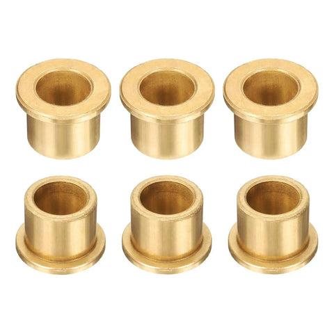 Six Piece Flange Sleeve Bearings With 16mm Bore 22mm Outer Diameter And 20mm Length Self Lubricating Sintered Bronze Bushings