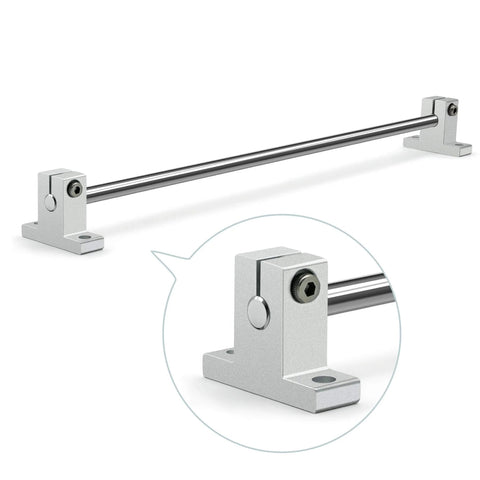 4PCS SK8 Aluminum Linear Shaft Rail Supports for 8mm 0.31in Rods with corrosion resistant aluminum and 5.5mm mount holes