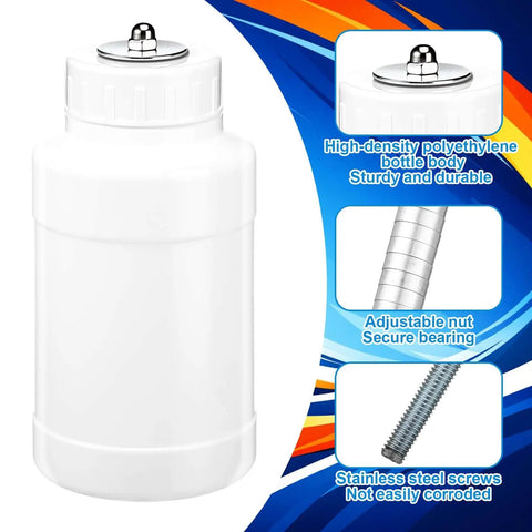 All In One Skate Bearing Cleaning Kit With Bearing Puller And Press Tool Plus Cleaning Bottle For Skateboard And Roller Skates Maintenance For Diy Pros And Everyday Riders Grind Ready, featuring high-density polyethylene bottle.