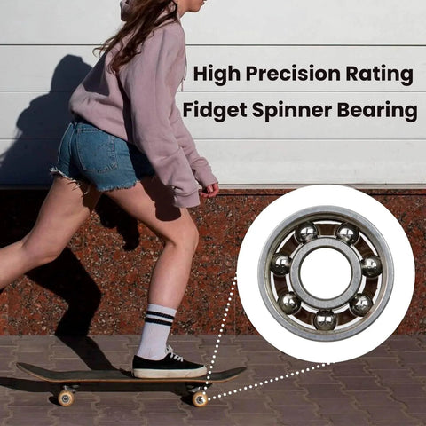 Skateboarder using 10Pcs 608 Steel Ball Bearing 8mm x 22mm x 7mm High Precision Rating Fidget Spinner Bearing