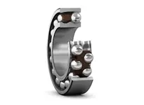 Front view of SKF 2212 EKTN9 C3 Self Aligning Ball Bearing 60mm Bore, 1 to 12 Tapered Inner Ring, Non-Metallic Cage.