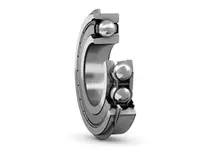 Side view of SKF Bearing 309 2ZNR MT33 Double Shielded Radial Ball Bearing, steel, industrial use for machinery.