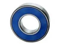 Smooth, durable operation with SKF 6200 series single row ball bearing 2RS1NR C3W64, front view with blue shielded seal.