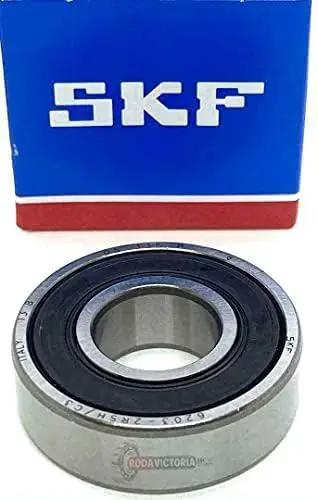 SKF 6203-2RSH C3 Deep Groove Ball Bearing 17x40x12 Mm with box in the background