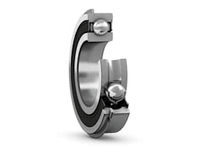 Experience smooth, reliable rotation with the SKF 6214 2RSNRJEM deep groove ball bearing, single row 70x125x24mm, sealed, side view