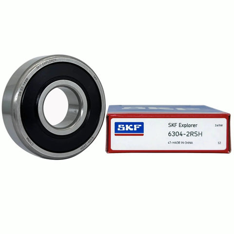 SKF 6304-2RSH Deep Groove Ball Bearings 20x52x15mm Sealed 2 Pack with box