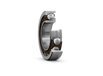 Side view of SKF Bearing 7303 BECBP Deep Groove Ball Bearing Seventeen Millimeter Bore Forty Millimeter Outer Diameter Twelve Millimeter Width Single Row Shielded C3 Sealed For Industrial Machinery Replacement Pro Grade Reliability And Smooth Performance in metal.