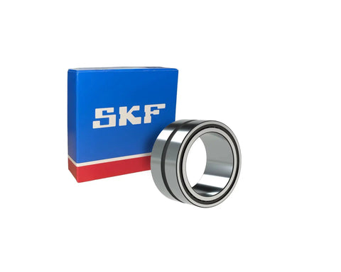 Machined Needle Roller Bearing Designed For High Load Capacity In Limited Radial Space SKF NA4903 next to branded packaging