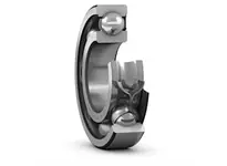 6209-RS1/C3 SKF radial ball bearing, 45 mm bore, cutaway view showing internal structure, rubber sealed, heavy-duty for industrial use