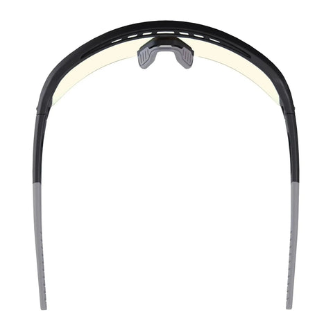 Top view of Skullerz Aegir Safety Glasses With Oversized Blade Style And UV Protection showing frame and temples.
