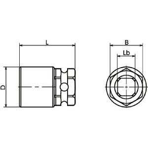 SKW-10 NBK Special Security Socket works for SHNRS-M10 Anti Theft Nuts-Made in Japan - VXB Ball Bearings