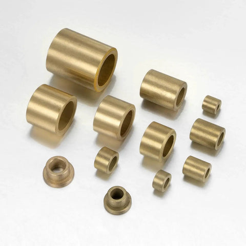 12 Pieces Sleeve Bearings 4mm Bore, 8mm Outer Diameter, 8mm Length, Self Lubricating Sintered Bronze Bushings displayed in set
