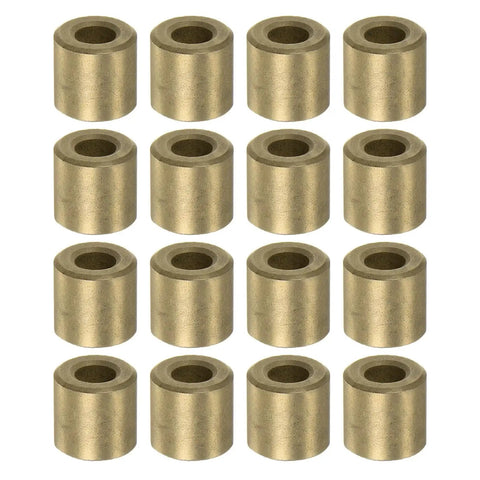 12 Pieces Sleeve Bearings 4mm Bore, 8mm Outer Diameter, 8mm Length, Self Lubricating Sintered Bronze Bushings arranged in grid view