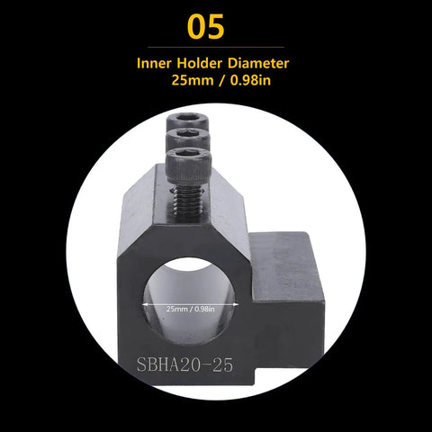 Front view of SBHA20-25 Top Notch Boring Tool Sleeve For Milling Lathe CNC Lathe Inner Diameter Auxiliary Tool Holder