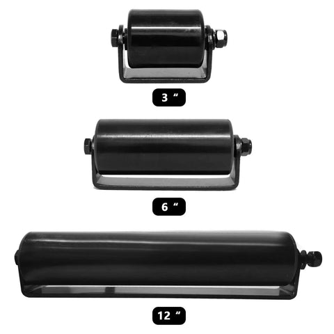 3, 6, and 12-inch rollers for ✝️ 2Pack Slide Gate Guide Roller with C Post Welded Bracket, Hard Nylon Sliding Rolling Gates Guider.