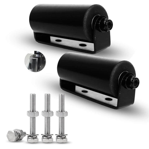 ✝️ 2Pack Slide Gate Guide Roller with C Post Welded Bracket, Hard Nylon Sliding Rolling Gates Guider, Heavy Duty Sealed Ball Bearing Side Roller Assembly with screws