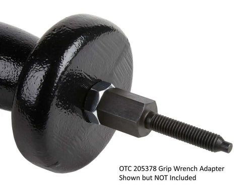 Close-up of a 10 Lb Basic Slide Hammer Assembly with Interchangeable Adapters for Auto Repair and Heavy Duty Pulling.