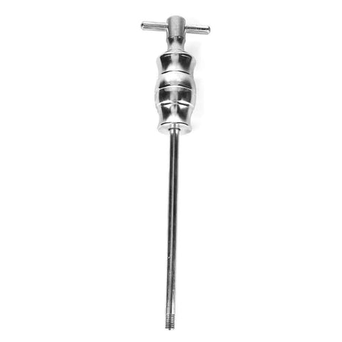 Slide Hammer and Blind Hole Bearing Puller Set tool with metal handle, used for bearing race and seal extraction, top view.