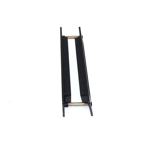 Side view of Sliding Barn Door Flush Handle 7.08 Inch Rectangular Matte Black Invisible Recessed Finger Pull for cabinets and drawers