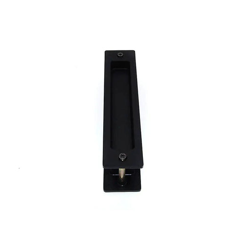 Sliding Barn Door Flush Handle 7.08 Inch Rectangular Matte Black Invisible Recessed Finger Pull for Cabinets Closets and Drawers