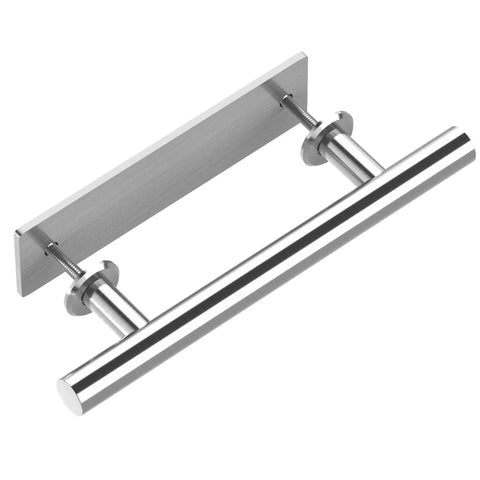 12 Inch Sliding Barn Door Handles Pair In Stainless Steel, Heavy Duty Two-Side Door Pulls With Finger Pull, side view