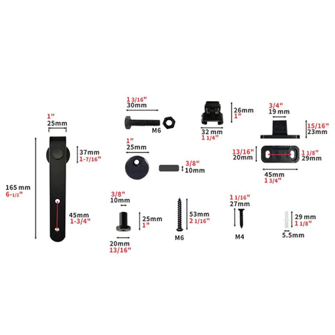 Components of Silent Sliding Cabinet Door Rollers Kit Heavy Duty Carbon Steel Rail And Pulley System For Smooth Quiet Operation